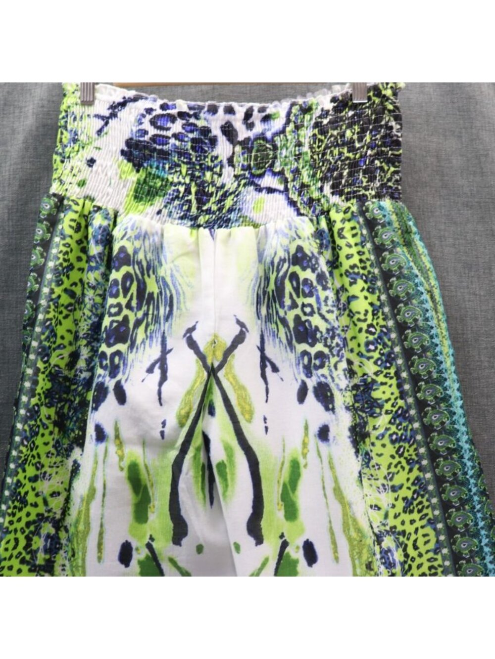 Ash & Sara Boho Print Wide Leg Palazzo Pants XL Flowy Festival Pull On NWT - Picture 7 of 14